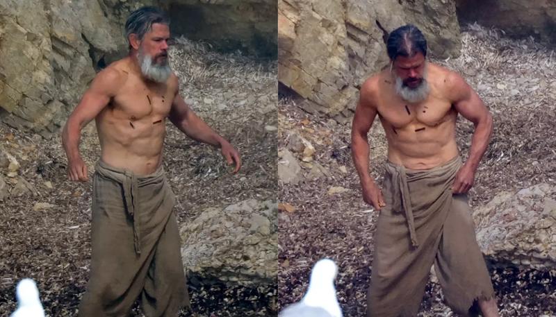 Мэтт Дэймон показал кубики пресса на съемках "Одиссеи"